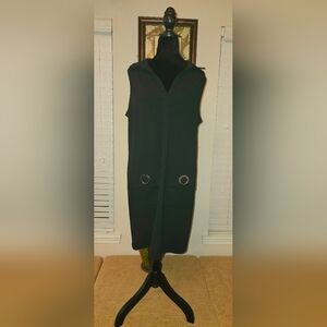 MSK size L black sleeves dress with two pockets on front.